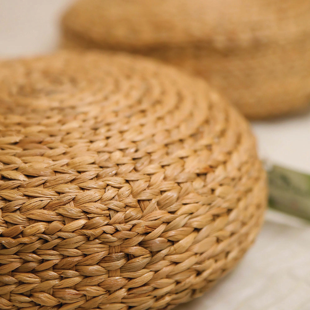 Natural Comfort: Water Hyacinth Floor Cushions for Stylish Relaxation