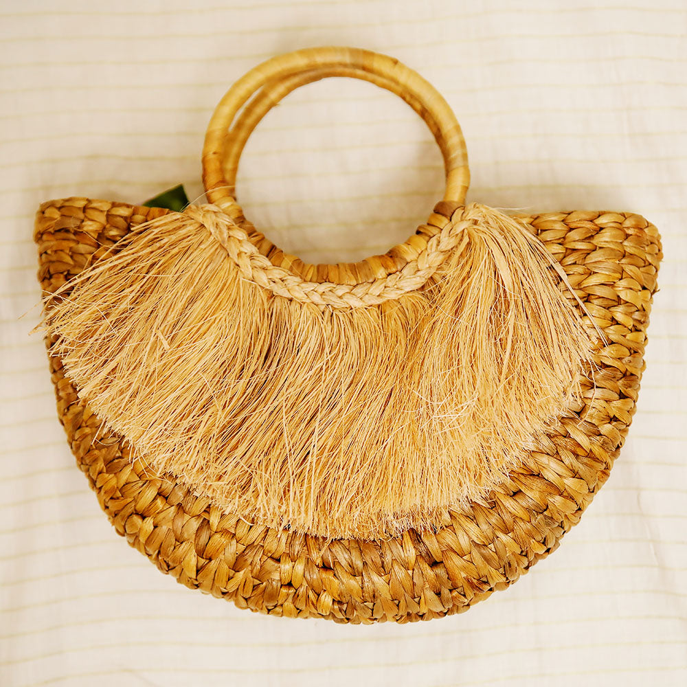 Naturally Unique: Half Moon Bag with Banana Fiber