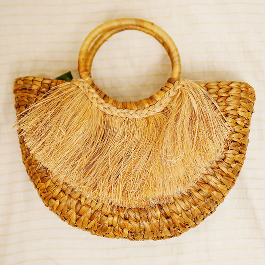 Naturally Unique: Half Moon Bag with Banana Fiber