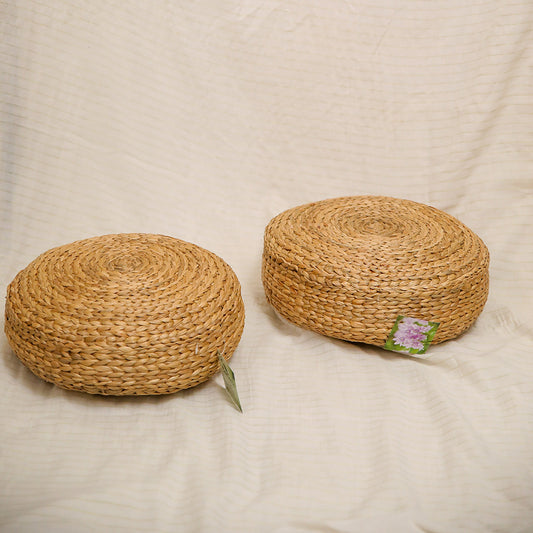 Natural Comfort: Water Hyacinth Floor Cushions for Stylish Relaxation
