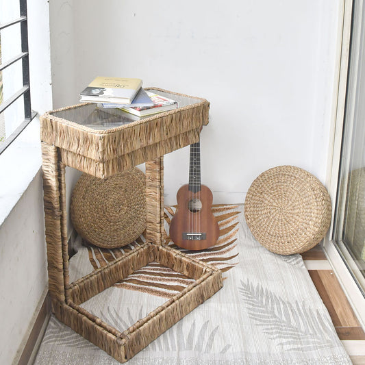 CENTER TABLE WITH GLASS
